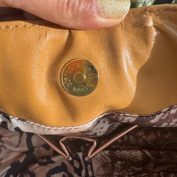 Sharif 1827 Snakeskin Print Shoulder Bag Embossed Vegan Leather NWT with Flaws - Picture 11 of 15